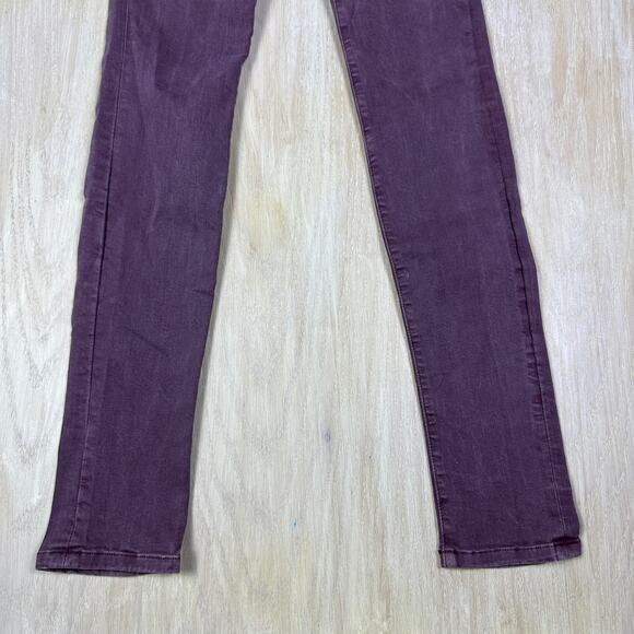 Joe’s Jeans Purple Mauve The Skinny Low Rise Stretch Casual Everyday Jeans 24 - Picture 4 of 16